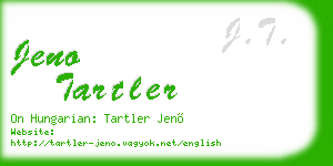 jeno tartler business card